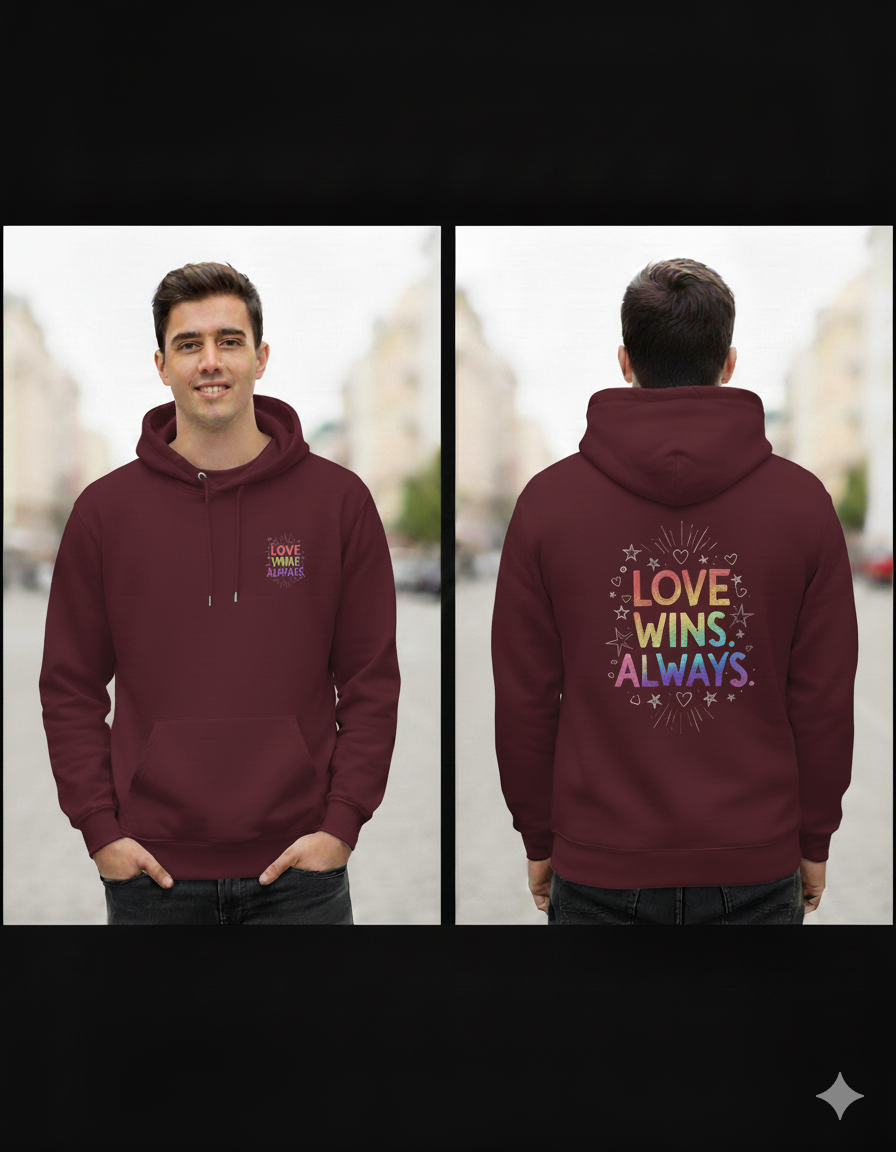 Love Wins Always – Rainbow Pride Hoodie | Unisex Hoodie