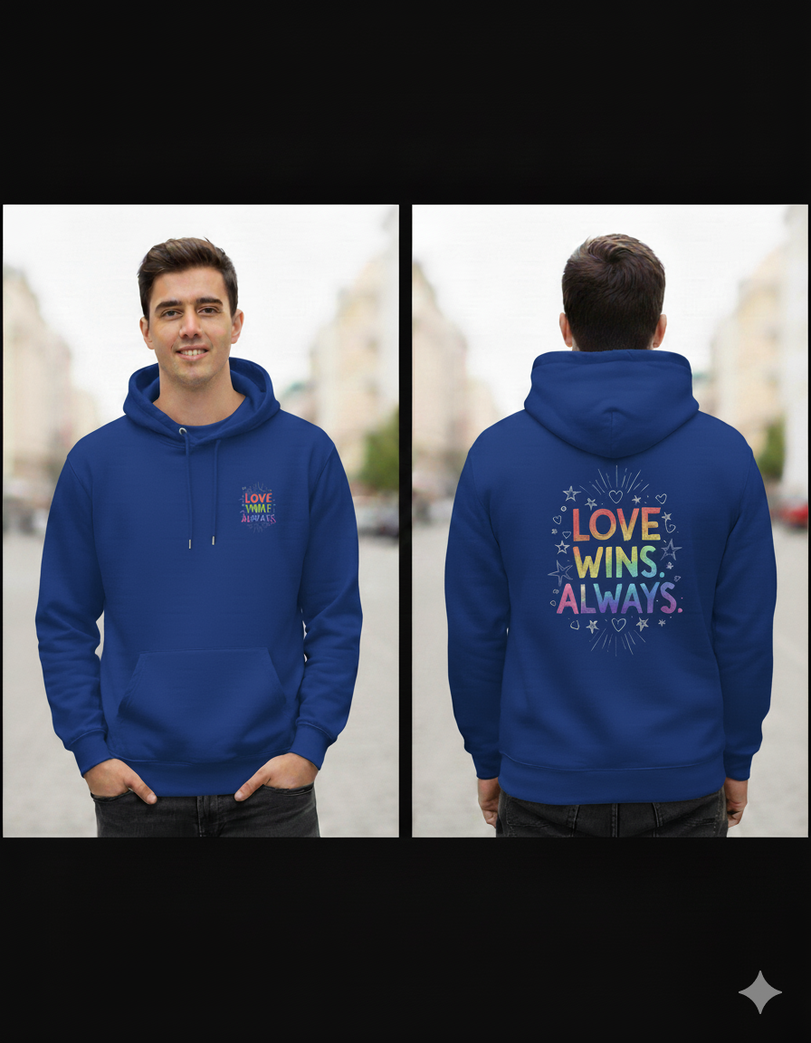 Love Wins Always – Rainbow Pride Hoodie | Unisex Hoodie