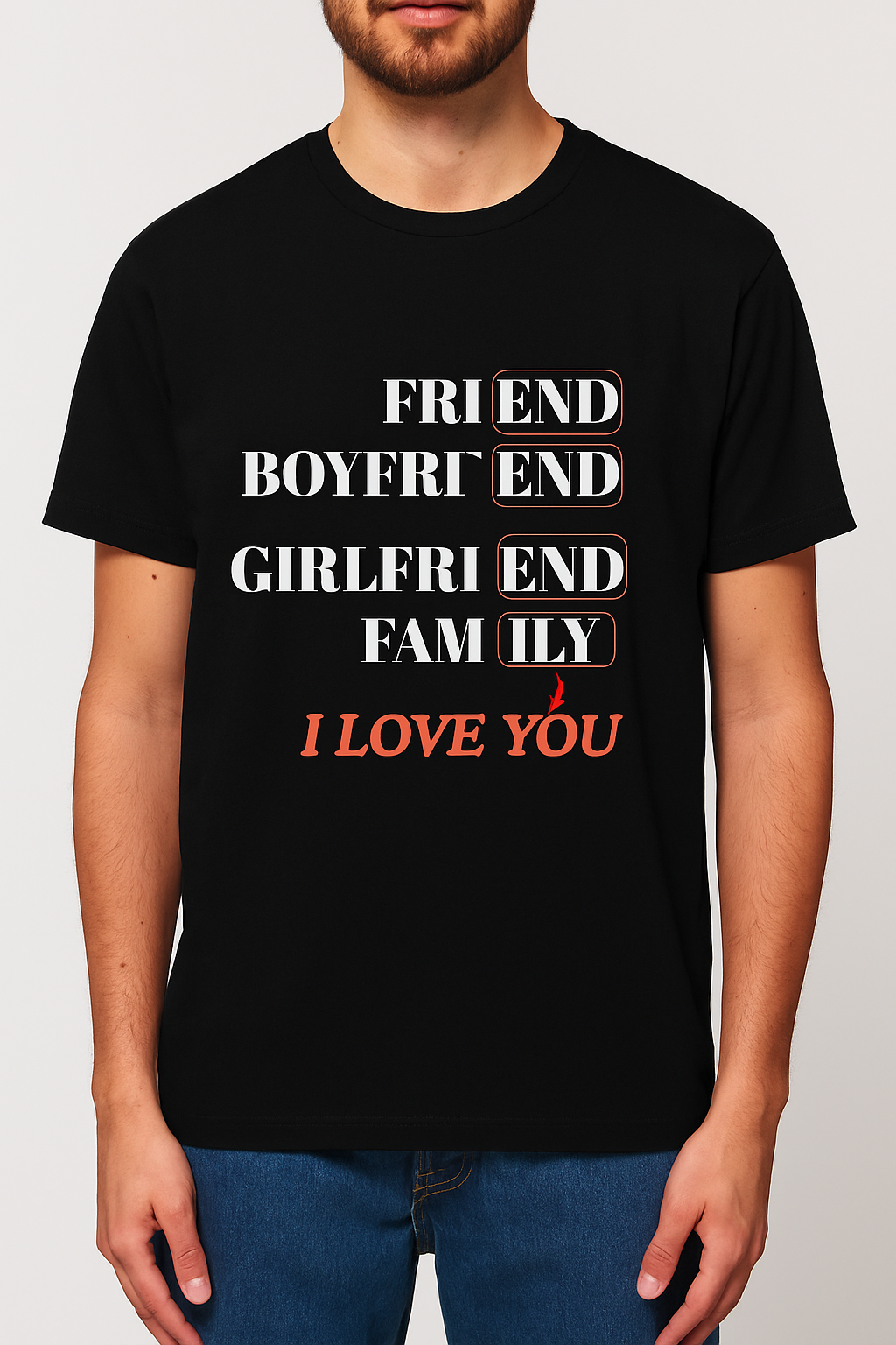 I Love You T-Shirt – Cute Relationship Shirt for Friends, Boyfriend, Girlfriend & Family | Unisex Standard Crew T-Shirt