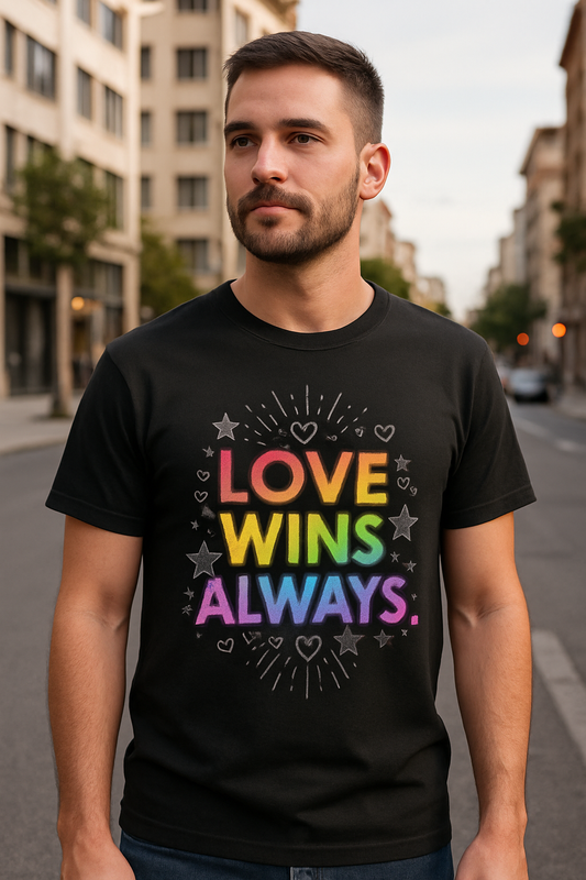 Love Wins Always" T-Shirt: A Bold Statement of Inclusion & Positivity | Unisex Standard Crew T-Shirt