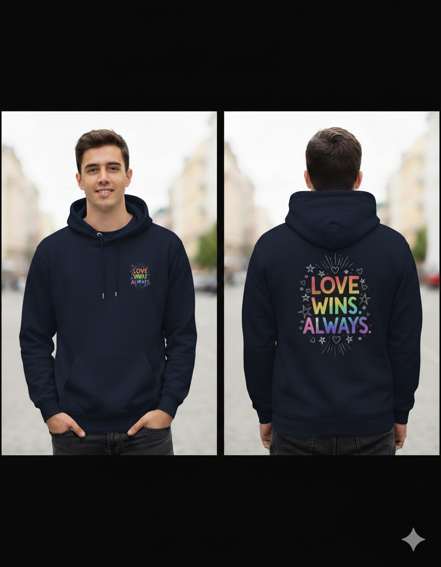 Love Wins Always – Rainbow Pride Hoodie | Unisex Hoodie