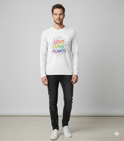 Love Wins Always – Rainbow Pride Sweatshirt  | Unisex Oversized Sweatshirt
