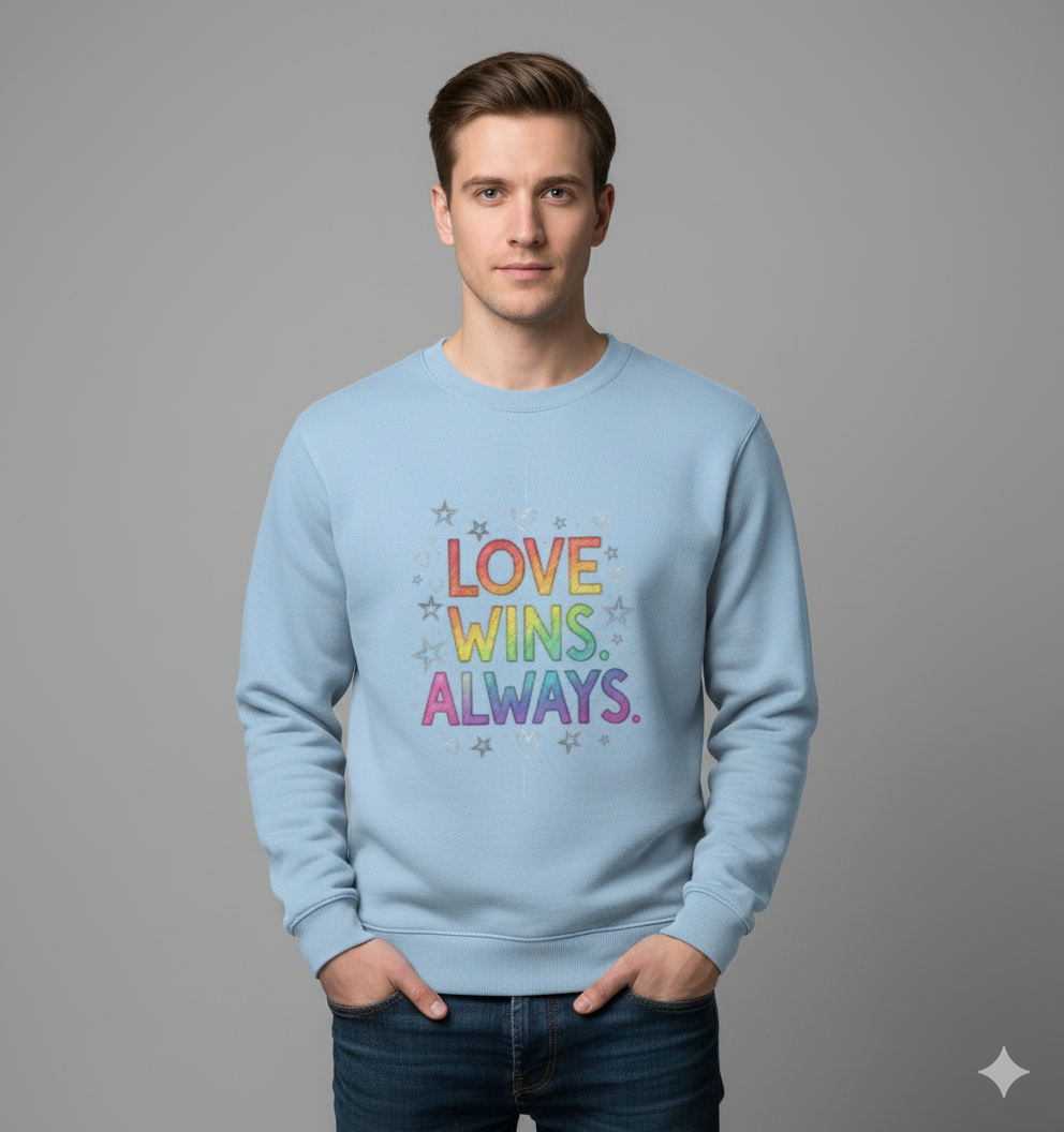 Love Wins Always – Rainbow Pride Sweatshirt| Unisex Sweatshirt
