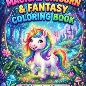 unicorn coloring book for kids ages 4-8
