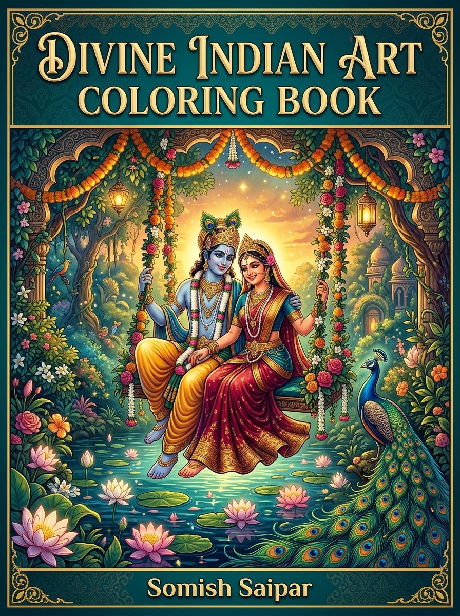 Divine Indian Art Coloring Book_cover1