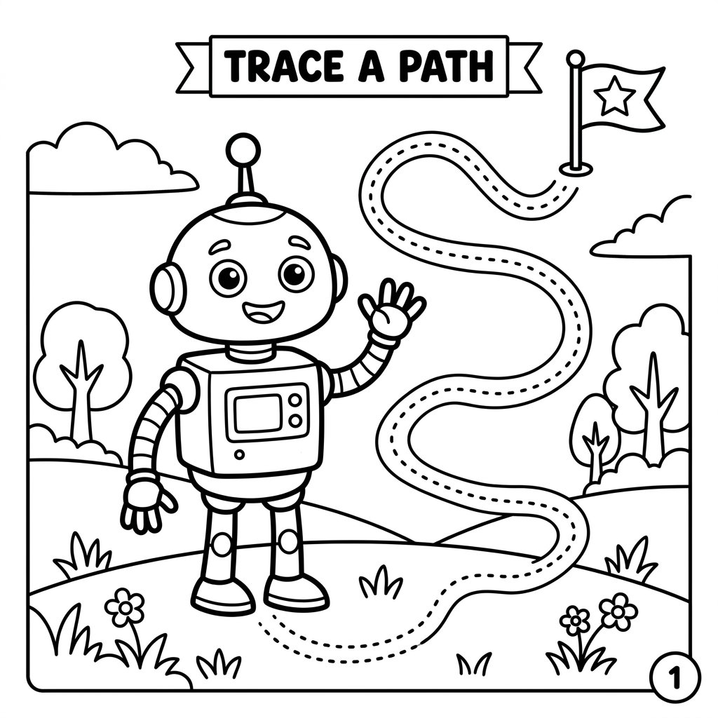 Educational Tracing, Counting, and Engineering Coloring Book for Boys and Girls - Image 8