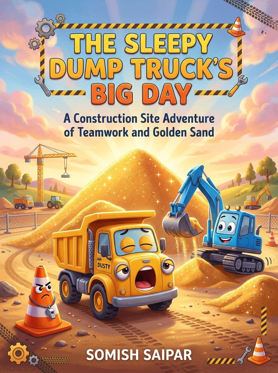 The Sleepy Dump Truck's Big Day | Construction Site Bedtime Story - Image 8