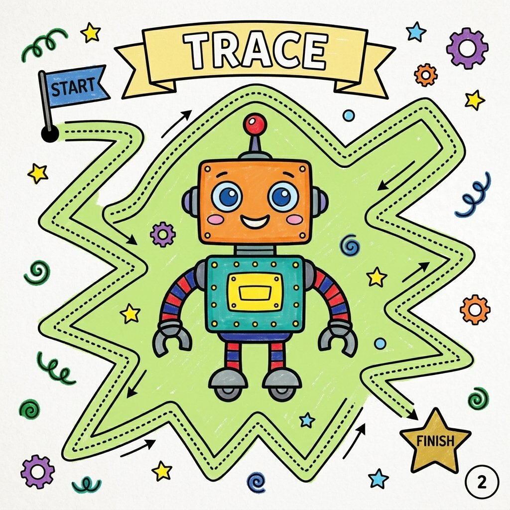 Educational Tracing, Counting, and Engineering Coloring Book for Boys and Girls - Image 5