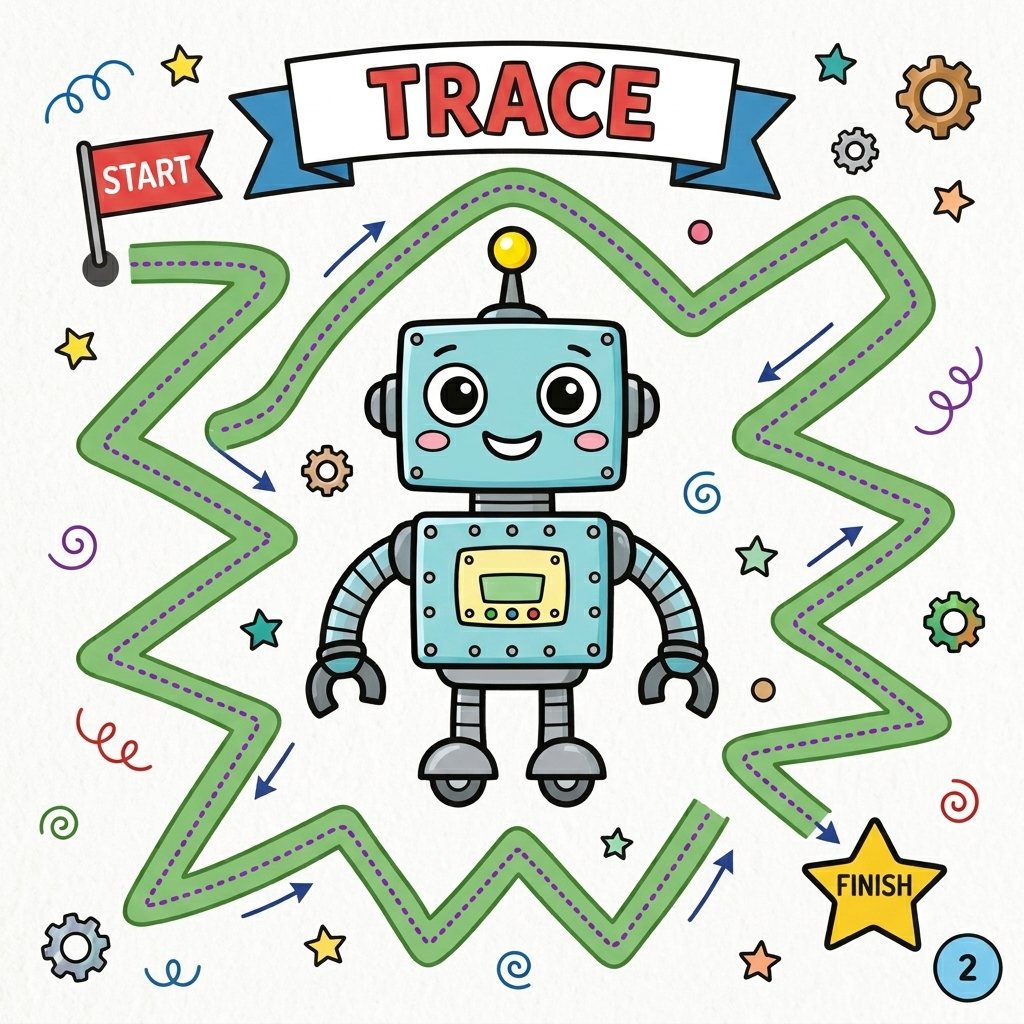 Educational Tracing, Counting, and Engineering Coloring Book for Boys and Girls - Image 6