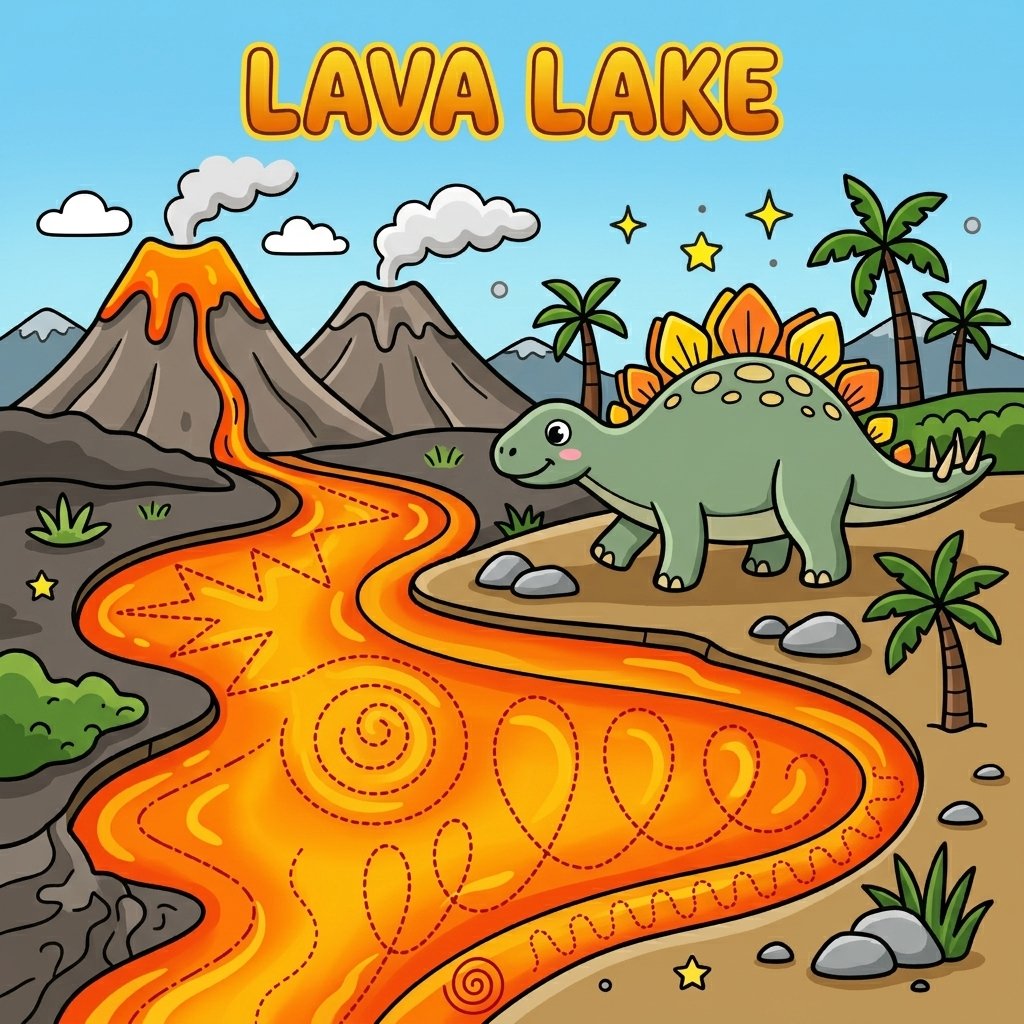 Dino World Adventures Coloring Book for Kids : Hidden Treasures, Crystal Caves, and Dinosaur Activities - Image 12